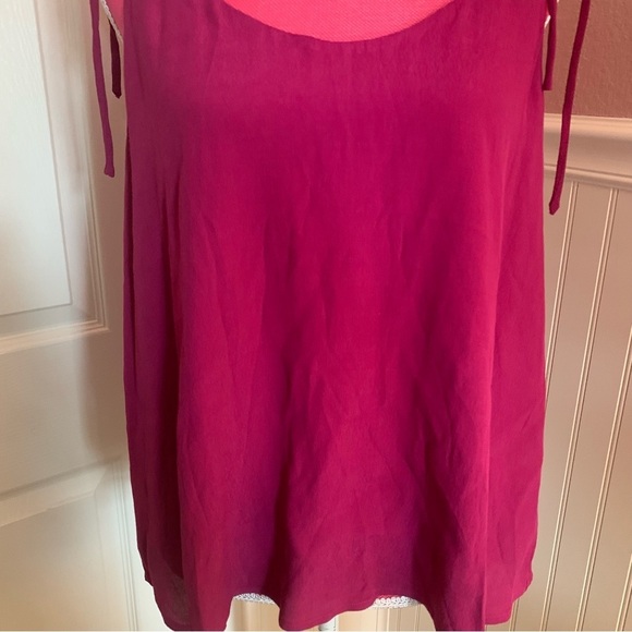 👗XXL June & Hudson Magenta Tank with Tie Spaghetti Straps - Picture 2 of 6
